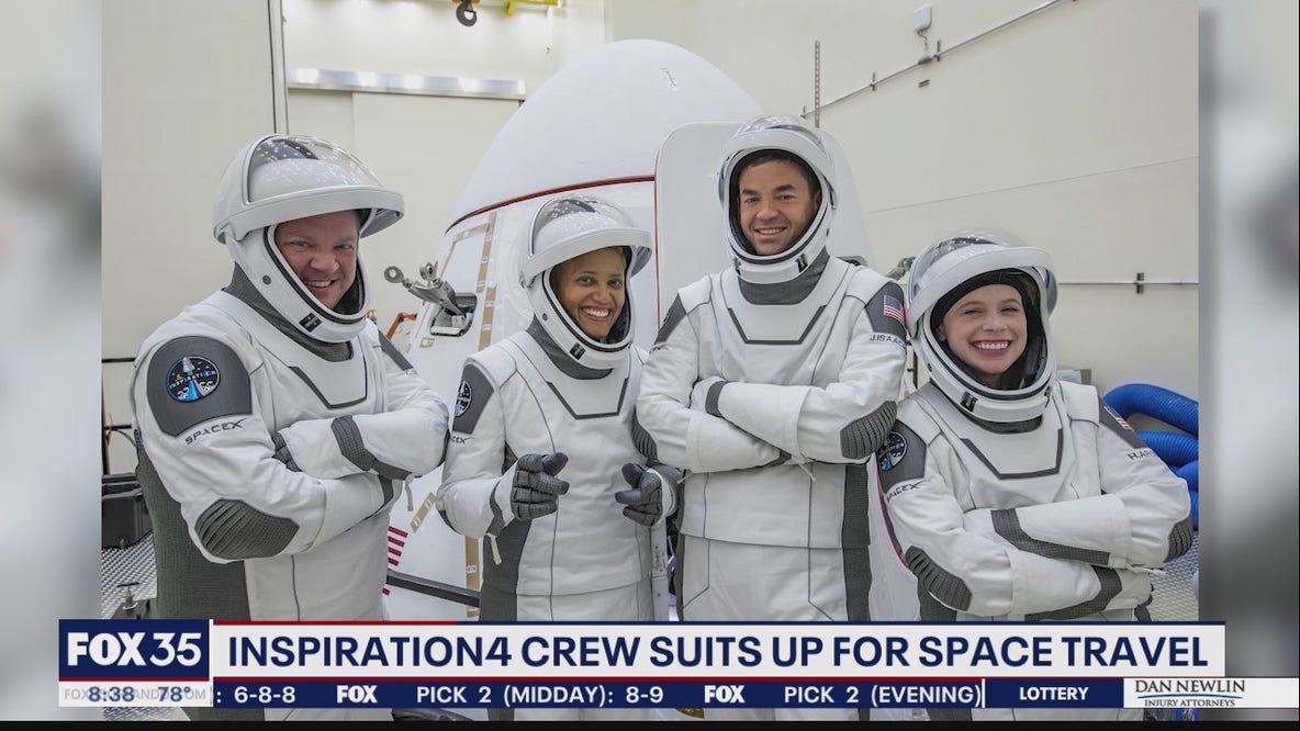 Inspiration4 crew suits up for space travel